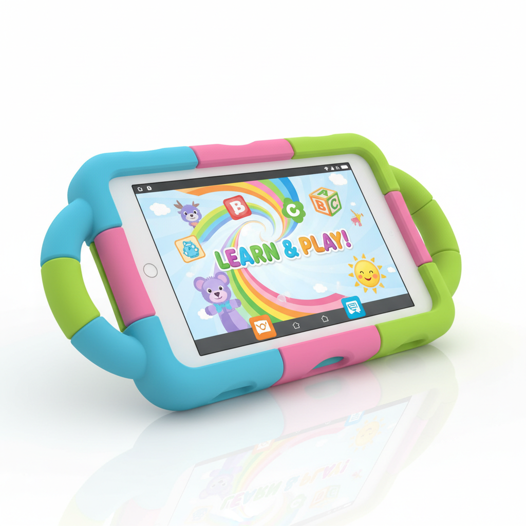 Kids tablet with protective case