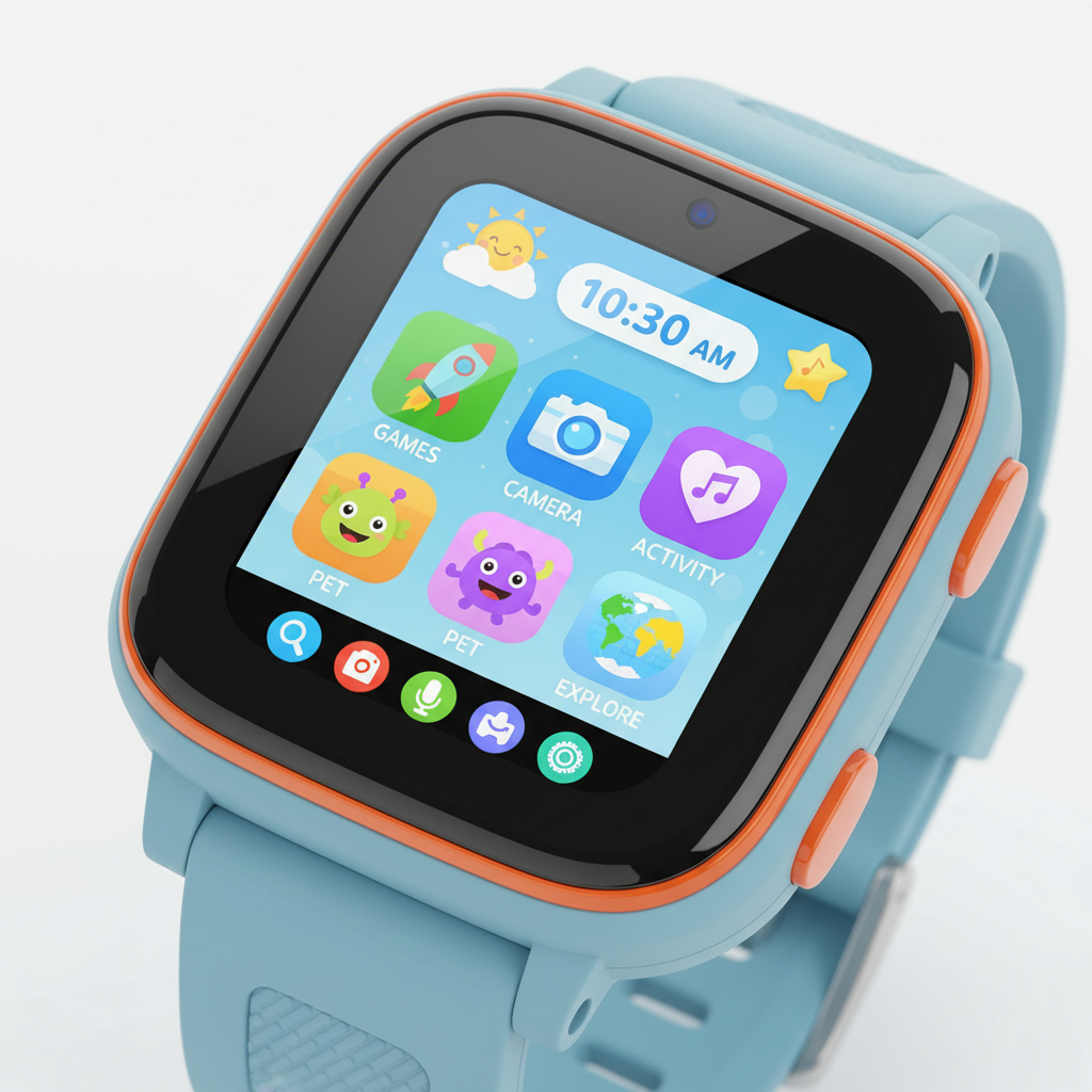 Smart watch screen showing features