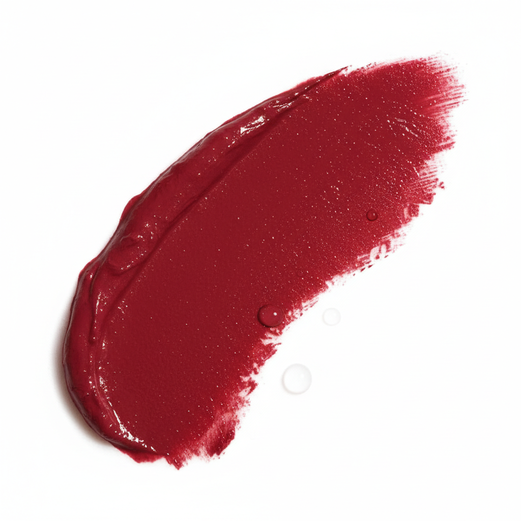 Lipstick swatch on skin