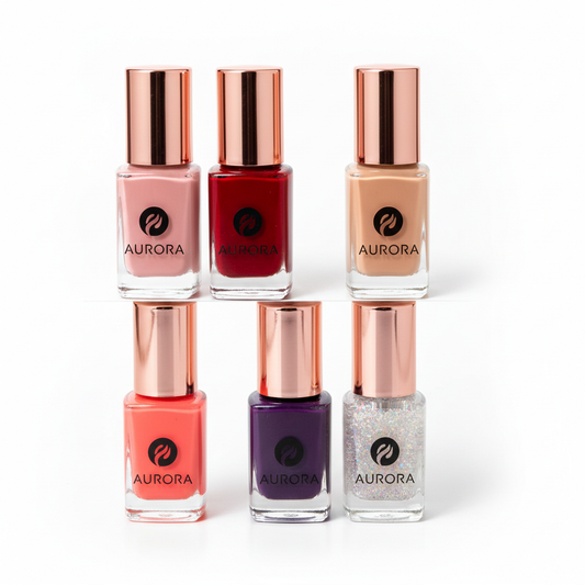 Luxury nail polish set with 6 colors